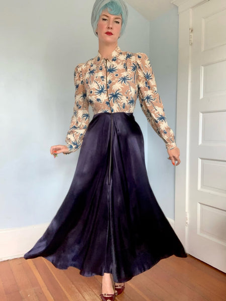 Rare 1930s Hawaiian Maxi Gown by “Lei Lani”