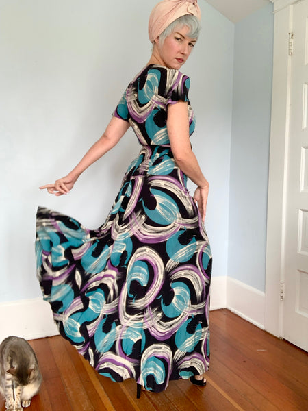 1940s “Cole of California” Celestial Print Cold Rayon Ensemble