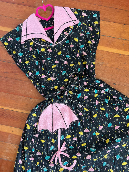1940s Cotton Wrap Dress