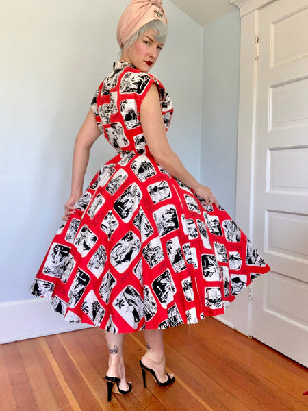 1950s “Royal Hawaiian” Crisp Cotton Sundress & Bolero