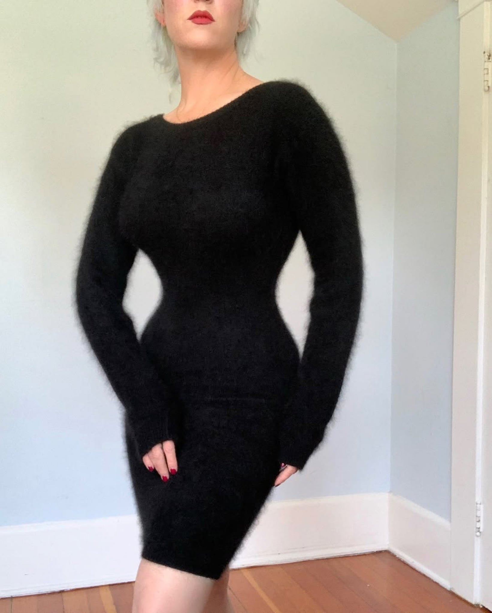 1980s Angora Sweater Dress – butchwaxvintage