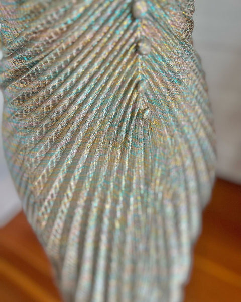 1970s/80s “New Leaf by Samir” Iridescent Rainbow Cocktail Dress