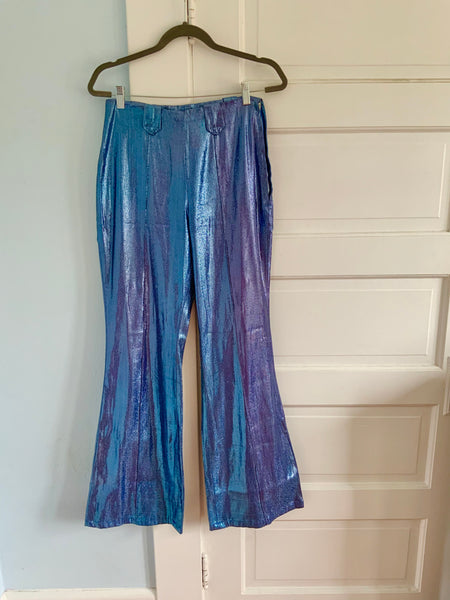 1960s Periwinkle Liquid Lurex Western Pants by “Trail Ridge Westerns”
