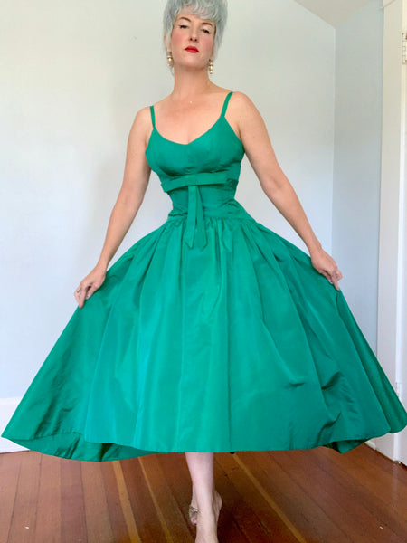 1950s Designer “Ursula” Silk Party Gown