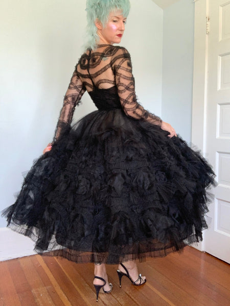 Designer “Marchesa” Ruched Tulle Party Dress