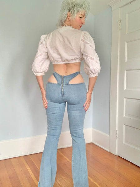 Risqué 1990s Stretch Bellbottom Jeans