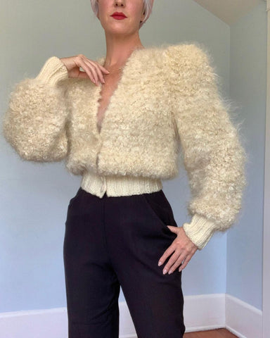 Vintage Hand Knit Mohair Sweater