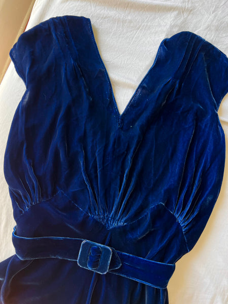 1930s Silk Velvet 3 Piece Set