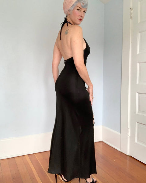 1970s Risque Cutout Maxi Dress by “Funky”