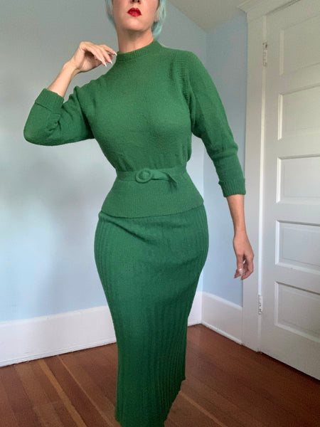 1940s 3 Piece Virgin Wool Knit Set