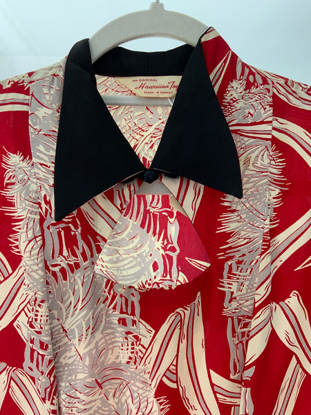 1940s Rayon Hawaiian Pake Muu by “An Original Hawaiian Togs”