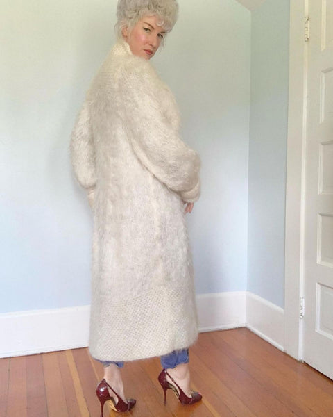 Couture Hand-knit Mohair Duster by “Ann Arundell”