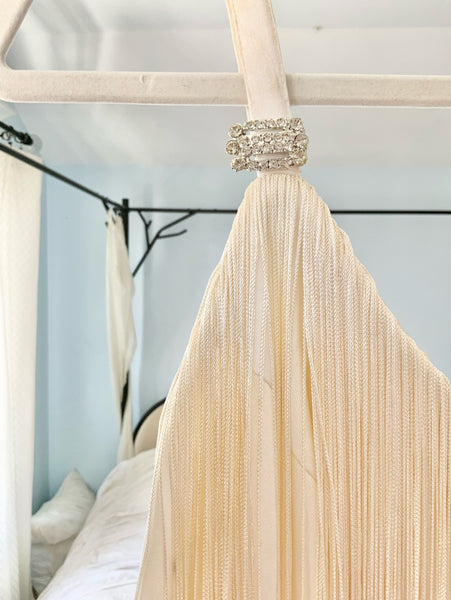 1960s “Lilli Diamond of California” Fully Fringed Maxi Dress & Matching Shawl