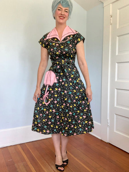 1940s Cotton Wrap Dress