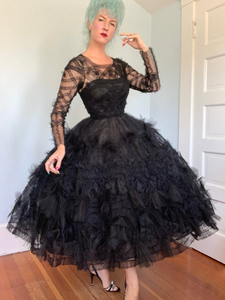 Designer “Marchesa” Ruched Tulle Party Dress