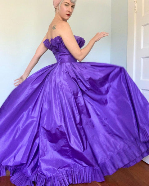 1970s “Victor Costa” Taffeta Fairy Princess Gown