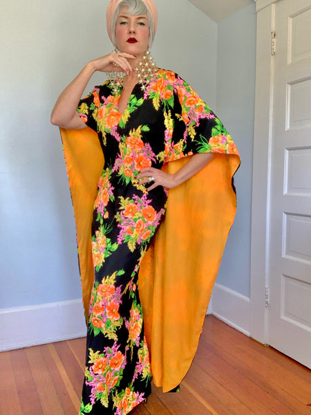 1960s Caped Maxi Gown by “Riviera Fashions”