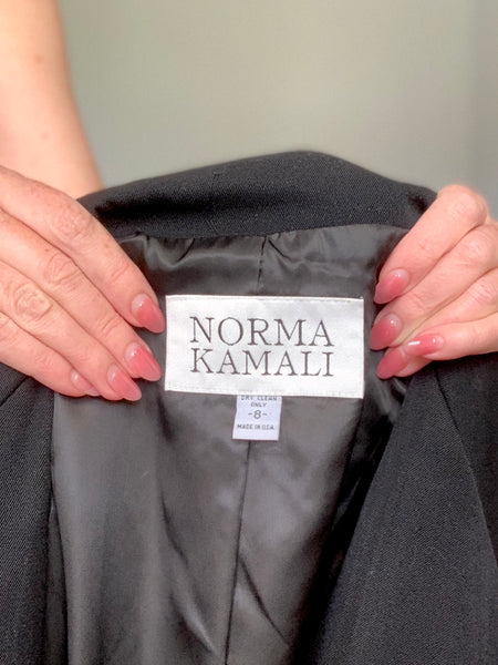 Designer 1980s “Norma Kamali” Femme Tuxedo Jumpsuit