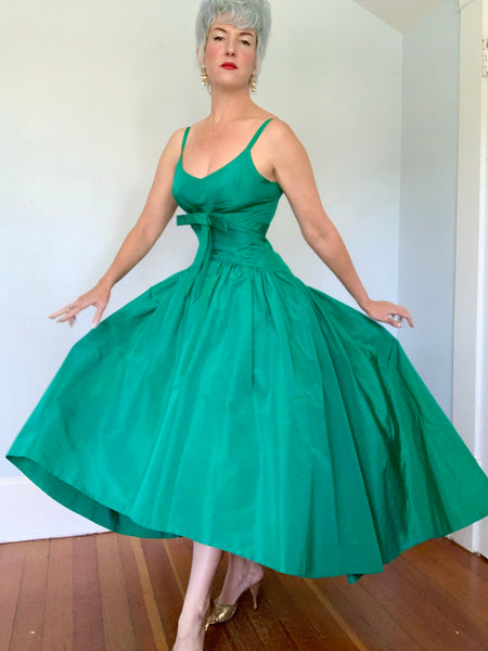 1950s Designer “Ursula” Silk Party Gown