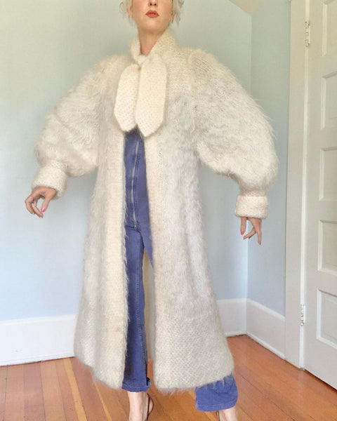 Couture Hand-knit Mohair Duster by “Ann Arundell”