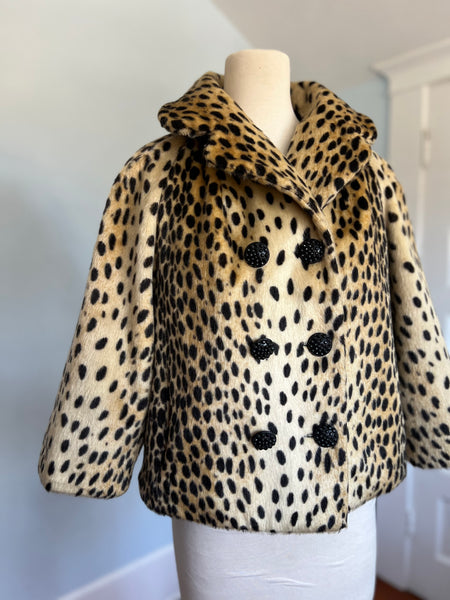 1950s Faux Cheetah Jacket