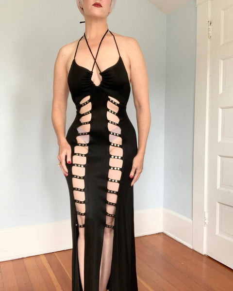 1970s Risque Cutout Maxi Dress by “Funky”