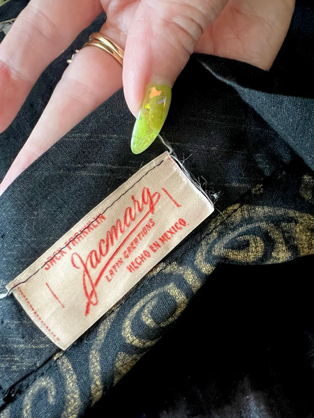 1950s Hand Painted Mexican Cotton Skirt