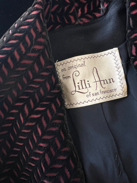 Rare 1950s “Original Lilli Ann of San Francisco” Wicked Cocktail Suit