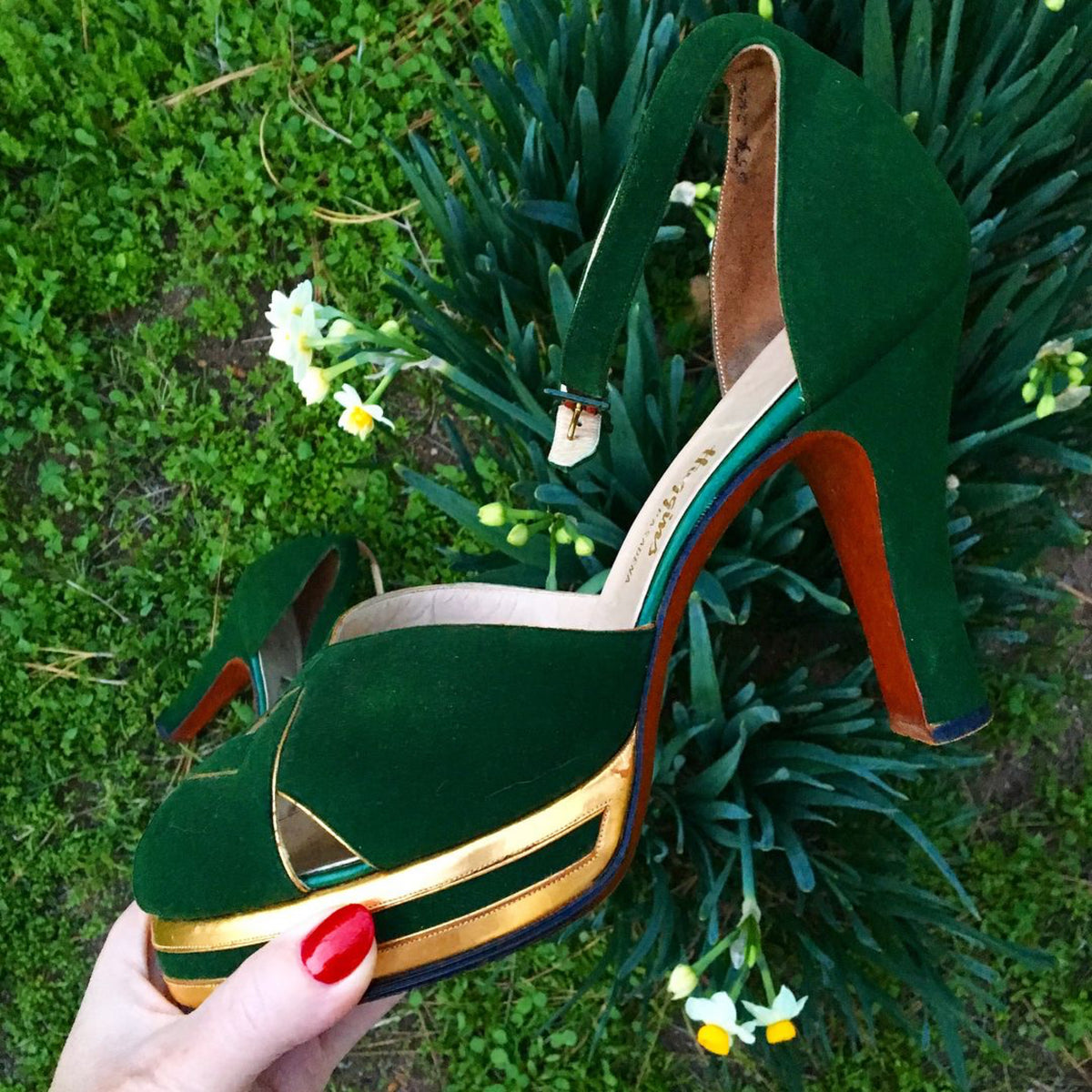 1940s Suede Handmade Platforms – butchwaxvintage