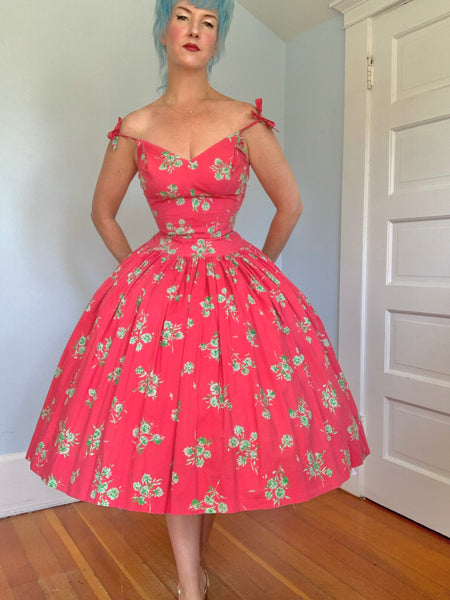1950s Designer “Carolyn Schnurer” Cotton Sundress