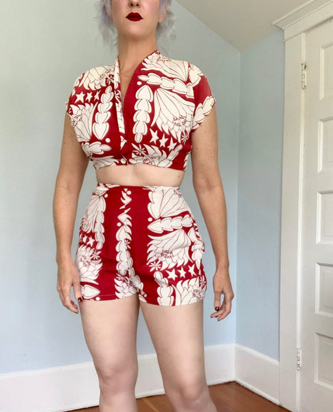 1940s “Kamehameha” Cold Rayon 3 Piece Ensemble
