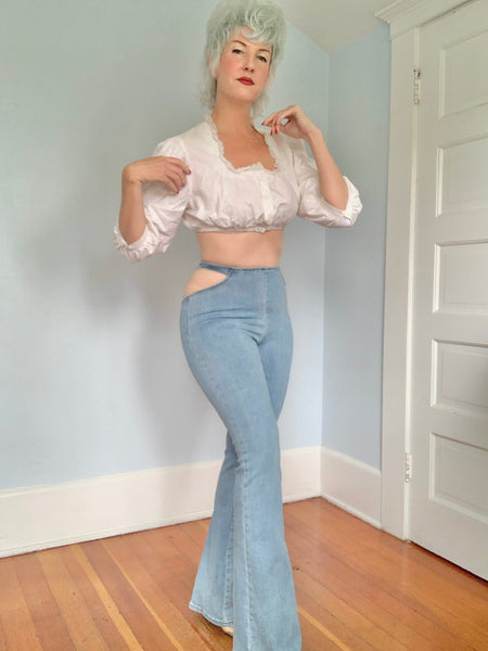 Risqué 1990s Stretch Bellbottom Jeans