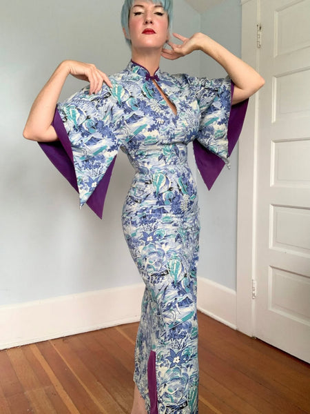 1940s “The Liberty House of Honolulu & Waikiki” Hawaiian Rayon Pake Muu