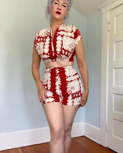 1940s “Kamehameha” Cold Rayon 3 Piece Ensemble