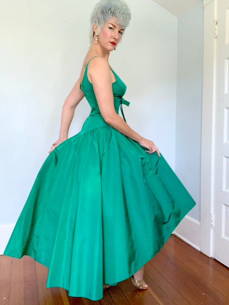 1950s Designer “Ursula” Silk Party Gown