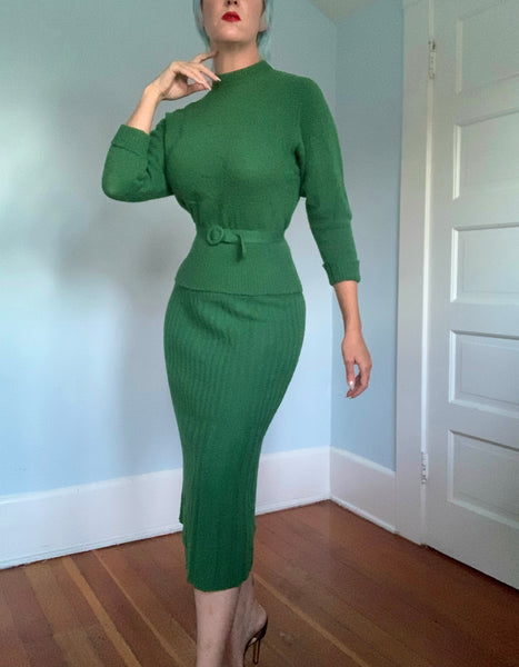 1940s 3 Piece Virgin Wool Knit Set