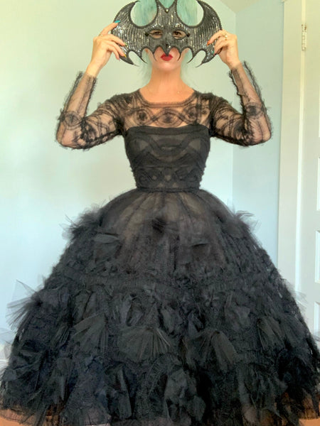 Designer “Marchesa” Ruched Tulle Party Dress