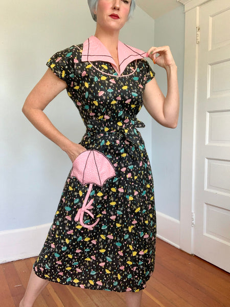 1940s Cotton Wrap Dress