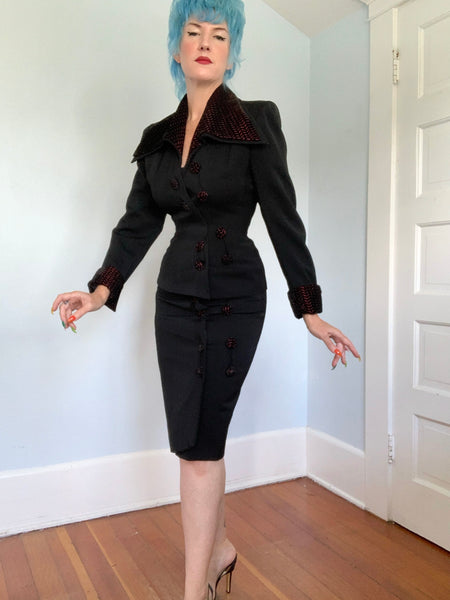 Rare 1950s “Original Lilli Ann of San Francisco” Wicked Cocktail Suit