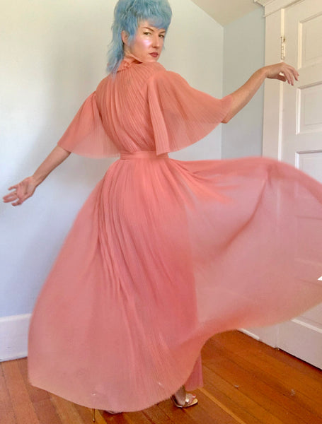 Documented 1950 “Vanity Fair” Accordion Pleated Nylon Peignoir Boudoir Set