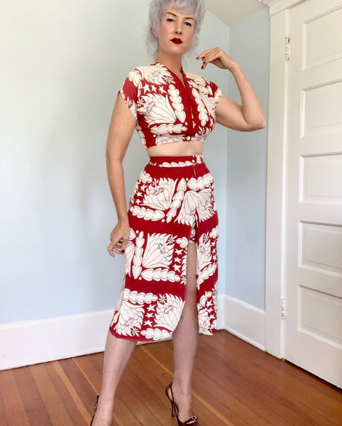 1940s “Kamehameha” Cold Rayon 3 Piece Ensemble