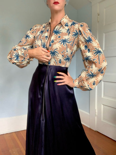 Rare 1930s Hawaiian Maxi Gown by “Lei Lani”