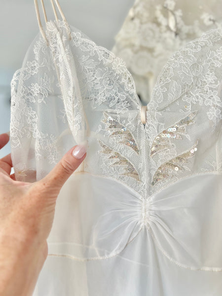 Late 1940s “Lucie Ann of Beverly Hills” for “Neiman Marcus” Bridal Peignoir Set