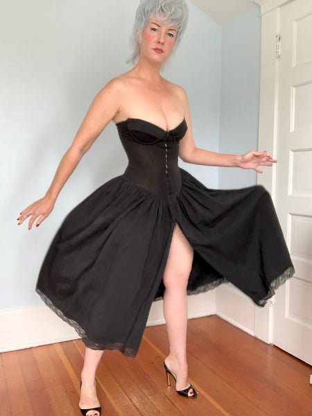 1980s “Betsey Johnson” Punk Label Bustier Dress