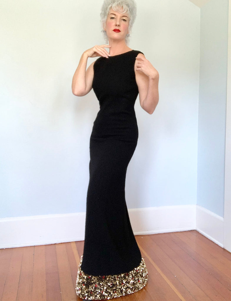 Documented Couture A/W 1964 Yves Saint Laurent Paris Column Gown w/ butchwaxvintage Documented Couture A/W 1964 Yves Saint Laurent Paris Column Gown w/ butchwaxvintage