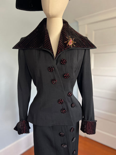 Rare 1950s “Original Lilli Ann of San Francisco” Wicked Cocktail Suit