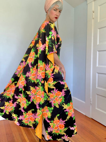 1960s Caped Maxi Gown by “Riviera Fashions”