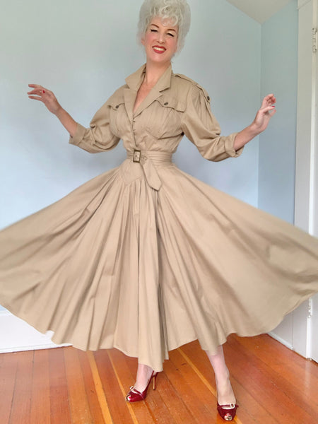 1980s “Karen Alexander” Day Dress with Belt
