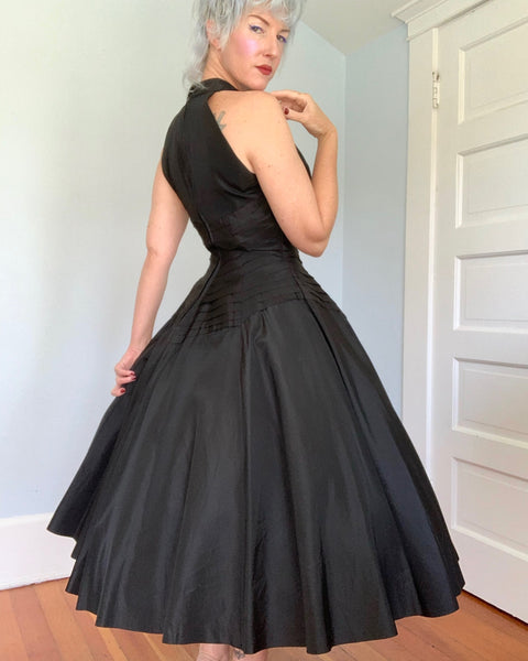1950s “Suzy Perette” Matte Satin Party Dress