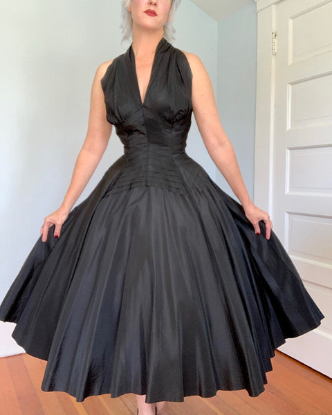 1950s “Suzy Perette” Matte Satin Party Dress